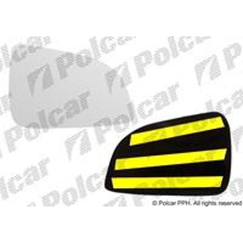 Sklo vonkajšieho zrkadla - 551055-E - pravý