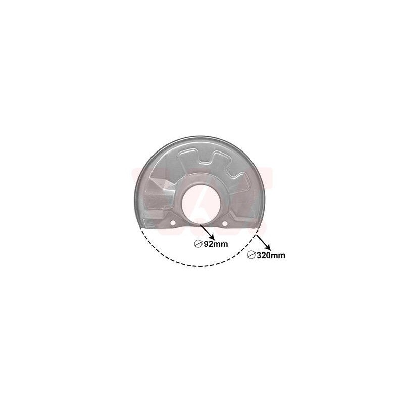 prachový štít predneho brzdového kotouče strana Prava - 5940372 - 326695