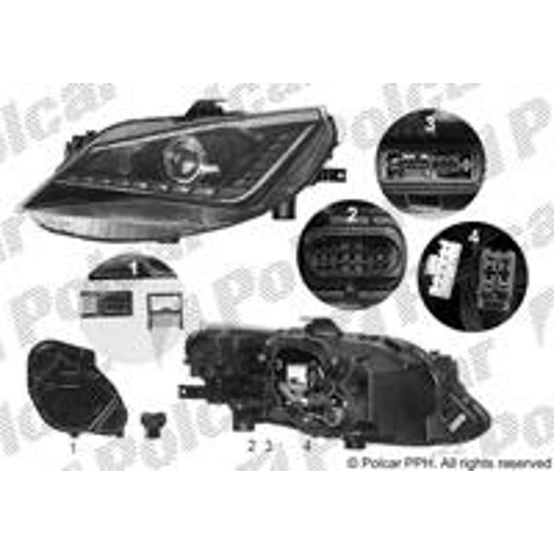 Hlavný reflektor - 67B1103V - pravý