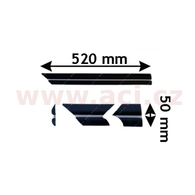 -9/94 bočna  Lišta  zadneho  blatníku s chromovým pruhem (3dv.)  strana Prava  (do pre dej) - [3734410] - 33005