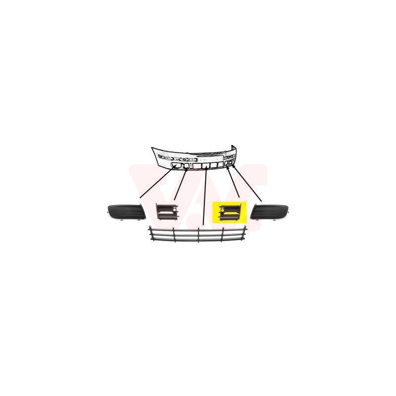 Vetracia mriežka v nárazníku - 7622593 - predné ľavé