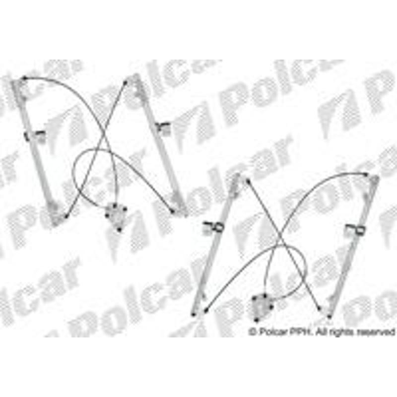 Mechanizmus stahovania okna el. bez motora - 9568PSG4 - predok