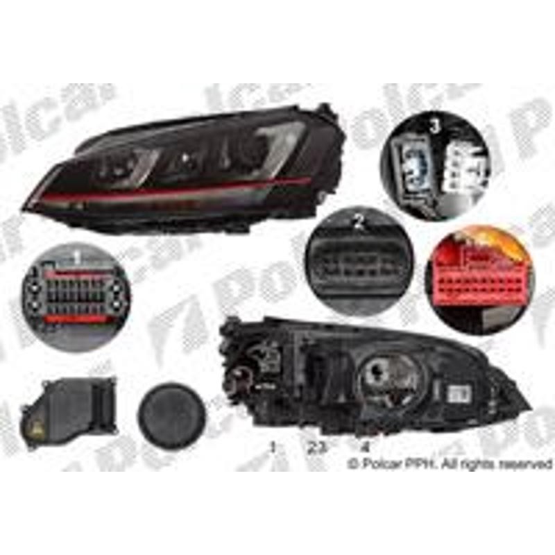 Hlavný reflektor - 95C2106V - pravý